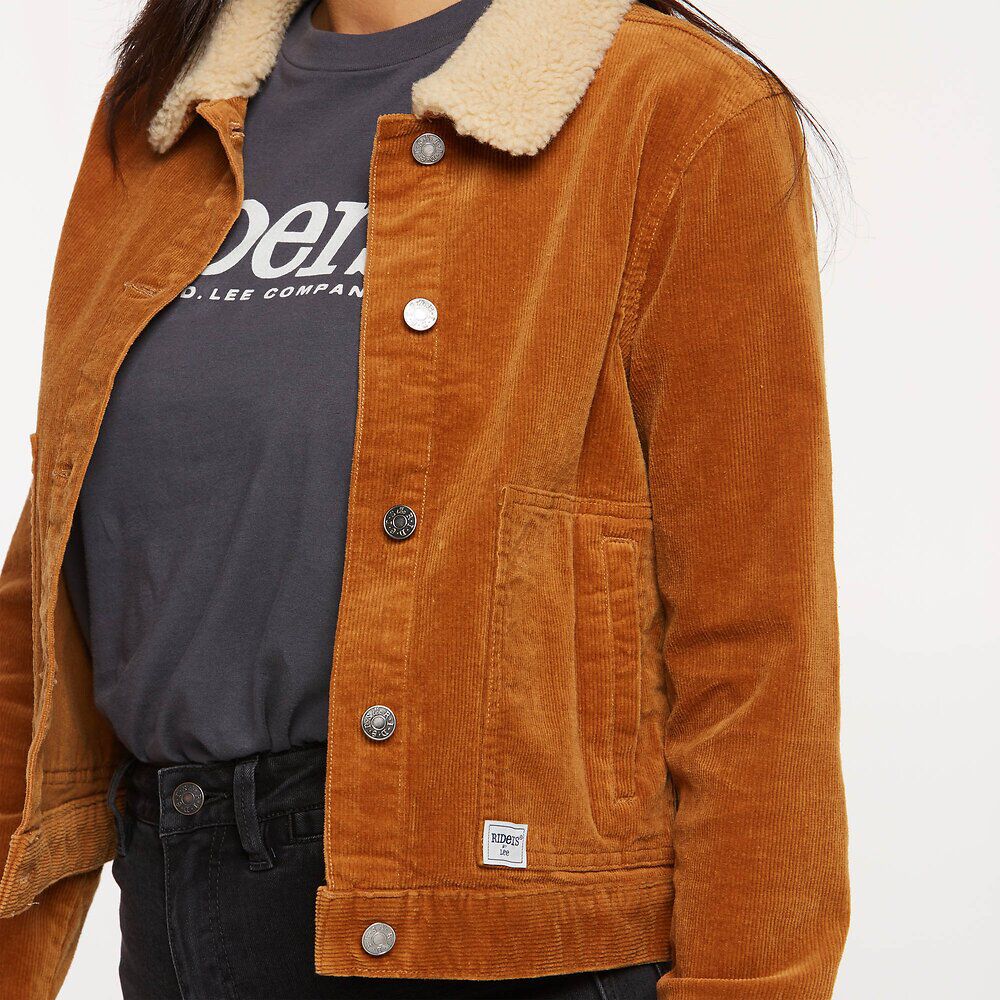 tan corduroy sherpa jacket