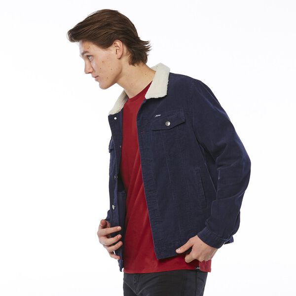 Corduroy Sherpa Jacket Navy